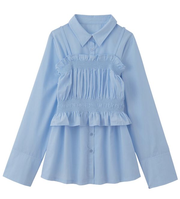 RANAN（ラナン）の「ビスチェ&times;レギュラーカラーシャツ（シャツ）」｜詳細画像