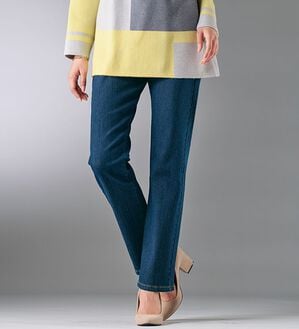 BELLUNA（ベルーナ）の「新！裏起毛スーパーストレッチ素材デニムパンツ（フルレングスパンツ）」｜詳細画像