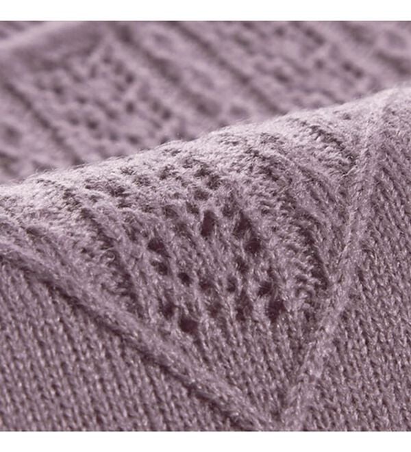 BELLUNA（ベルーナ）の「静電防止！洗えるウール入り透かし編みセーター（ニット・セーター）」｜詳細画像