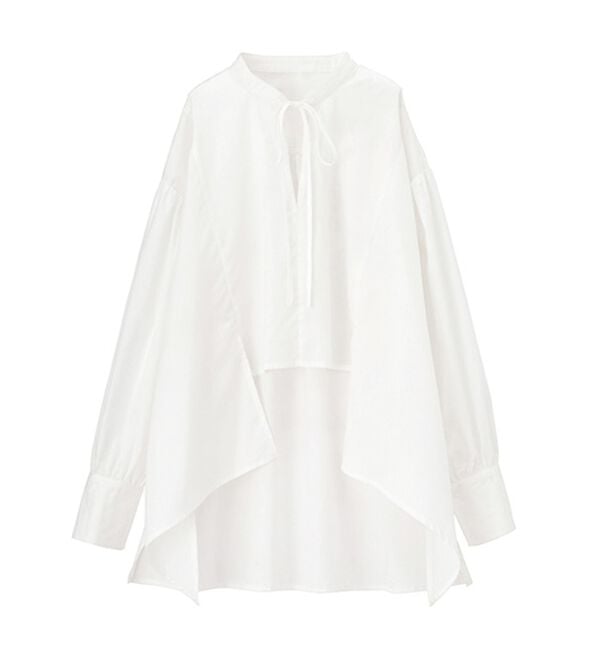 GeeRA（ジーラ）の「イレギュラーヘムスキッパーネックシャツ（シャツ）」｜詳細画像