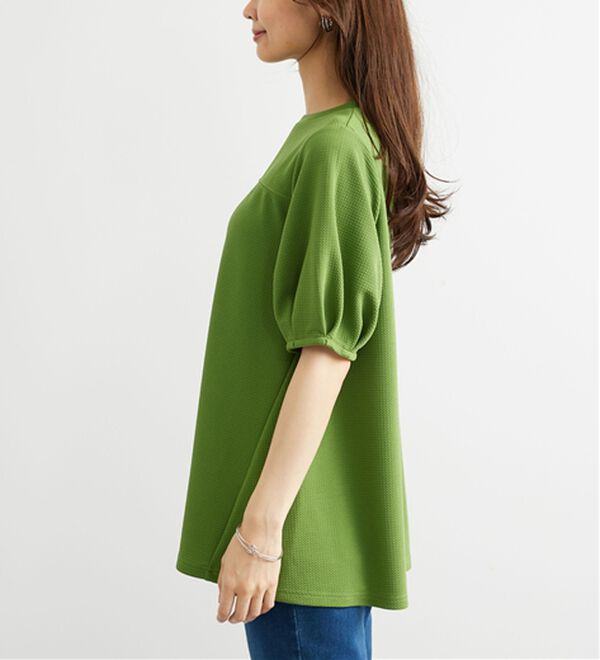 BELLUNA（ベルーナ）の「ポコポコ素材ふんわり袖チュニック（チュニック）」｜詳細画像