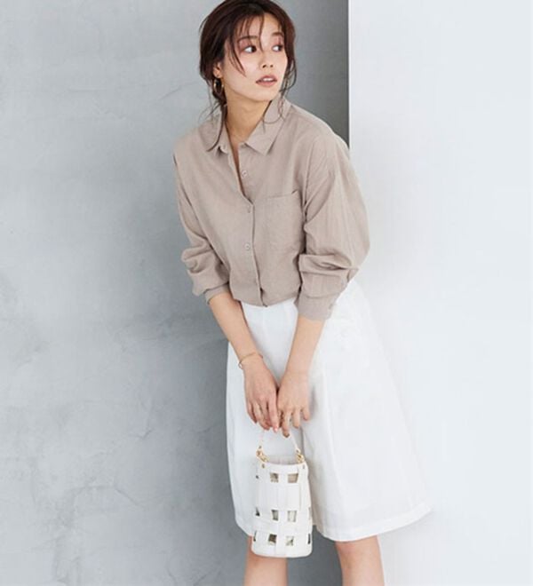 Pierrot（ピエロ）の「綿１００％オーバーサイズシャツ（シャツ）」｜詳細画像