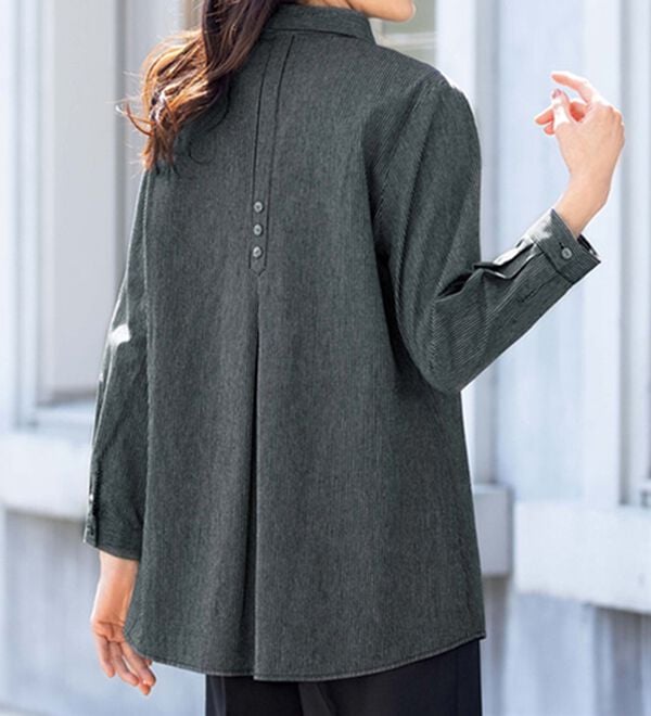 ルフラン（ルフラン）の「【２色組】ボタン使いのストライプブラウス（ブラウス）」｜詳細画像