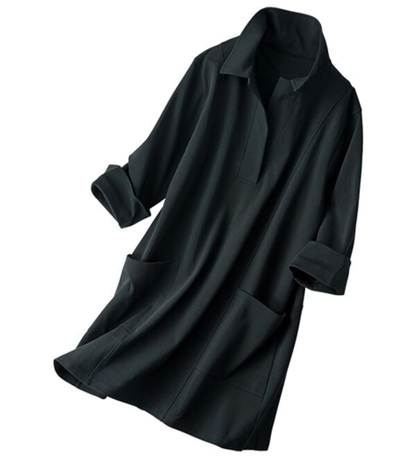 BELLUNA（ベルーナ）の「なめらかポンチ素材衿付きチュニック（チュニック）」｜詳細画像