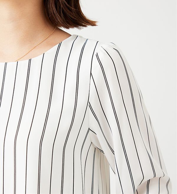 BELLUNA（ベルーナ）の「ジョーゼット素材裾ティアードブラウス（ブラウス）」｜詳細画像