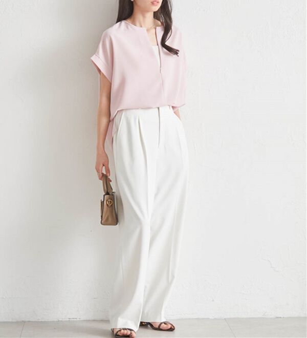 RANAN（ラナン）の「前後2WAYハーフジップブラウス（ブラウス）」｜詳細画像