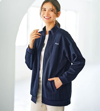 BELLUNA（ベルーナ）の「＜ＦＩＬＡ＞ケーブル柄中わたジャケット（その他ジャケット）」