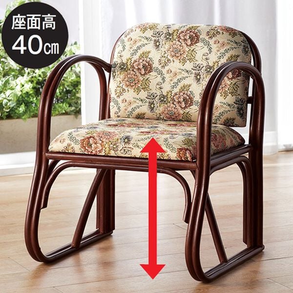 「籐固定式座椅子（椅子・チェア・スツール）」｜詳細画像