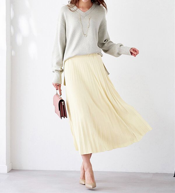 BELLUNA（ベルーナ）の「洗っても形が崩れにくい！プリーツスカート（ロングスカート）」｜詳細画像