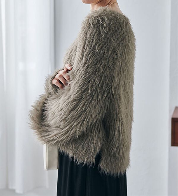 RANAN（ラナン）の「ロングフェザーシャギーニット（ニット・セーター）」｜詳細画像