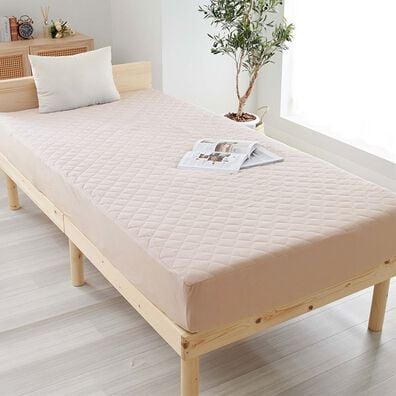 iellio（イエリオ）の「綿１００％敷パッド一体型BOXシーツ＜着脱簡単・ズレにくい・家事ラク・一体型ボックスシーツ・オールシーズン＞（ボックスシーツ・ベッドシーツ）」