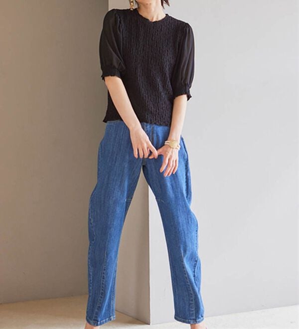 RANAN（ラナン）の「ボリューム袖ぽこぽこＴシャツ（カットソー）」｜詳細画像