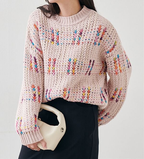 RANAN（ラナン）の「カラフルニットプルオーバー（ニット・セーター）」｜詳細画像