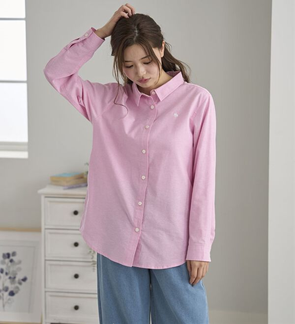 BELLUNA（ベルーナ）の「【ＰＯＬＯ　ＢＣＳ】オックス素材刺しゅうシャツ（シャツ）」｜詳細画像