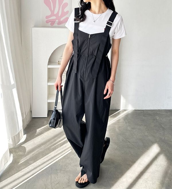 GeeRA（ジーラ）の「フロントジップミリタリーサロペット（オールインワン）」｜詳細画像