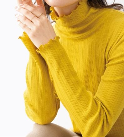 LAVIENNE（ラヴィエンヌ）の「着回し力抜群！綿１００％あったかリブインナー（肌着・インナーウェア）」