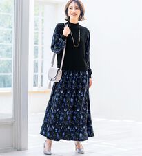 ルフラン（ルフラン）の「＜ｐｌａｎｔｉｃａ＞ニットドッキングワンピ（ニットワンピース）」