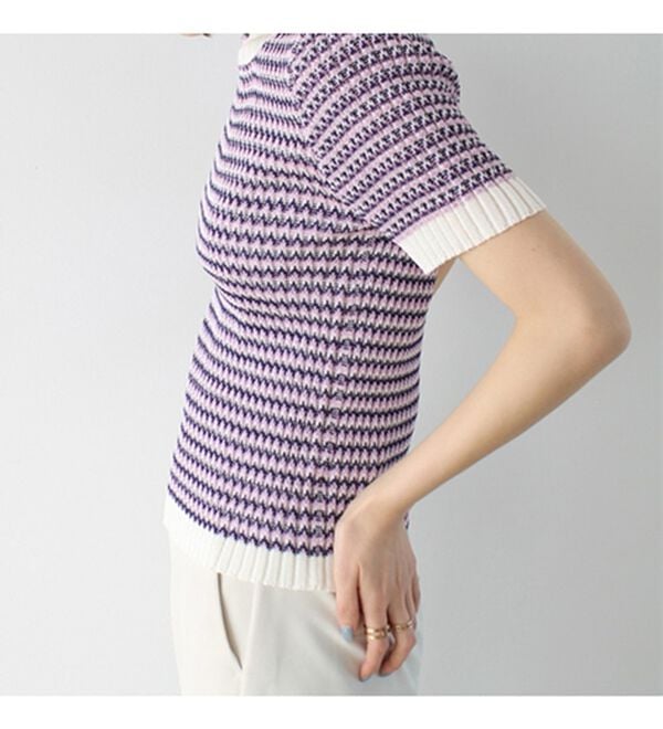 GeeRA（ジーラ）の「マルチカラーハイネックリブニット（ニット・セーター）」｜詳細画像