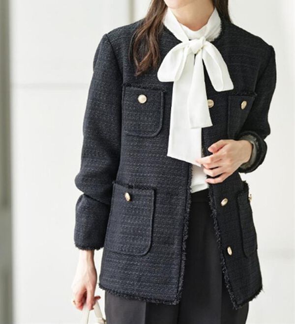 GeeRA（ジーラ）の「【３点】ツイードジャケットセットアップスーツ（パンツスーツ）」｜詳細画像