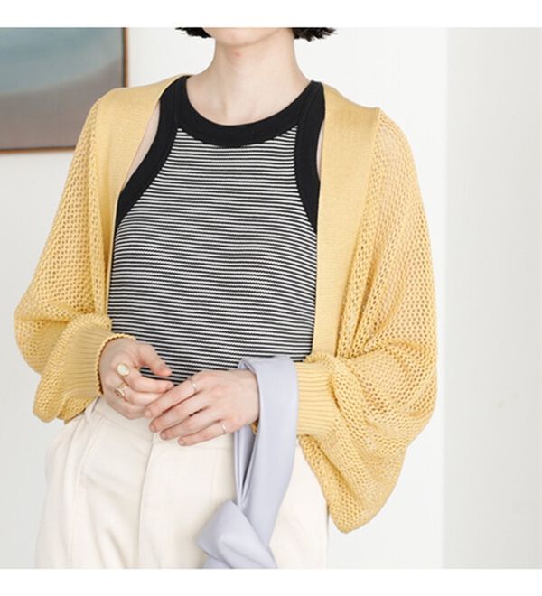 GeeRA（ジーラ）の「バックオープンサマーメッシュボレロ（その他カーディガン）」｜詳細画像