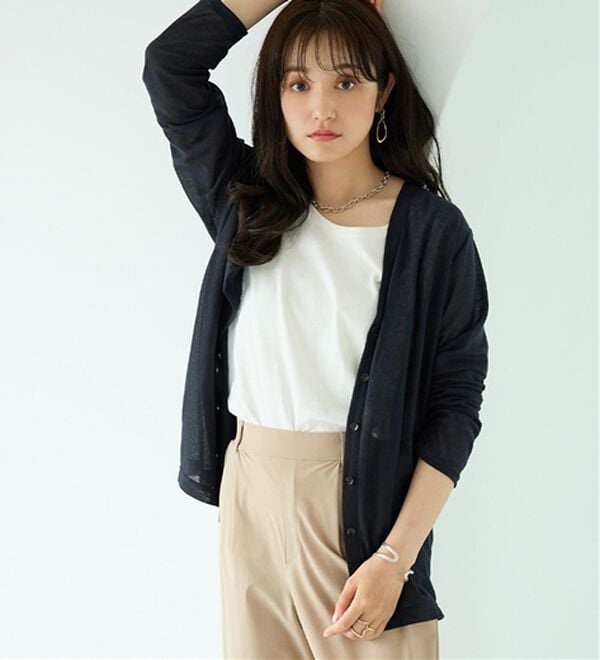 BELLUNA（ベルーナ）の「持ち運びに便利！ＵＶ対策シアーカーディガン（その他カーディガン）」｜詳細画像