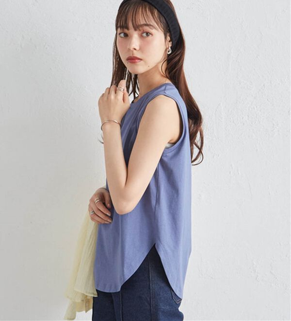 RANAN（ラナン）の「＜BC＞綿100％ひんやりタンクトップ（カットソー）」｜詳細画像