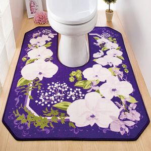 「八角ジャンボ耳長トイレマット（トイレマット）」｜胡蝶蘭