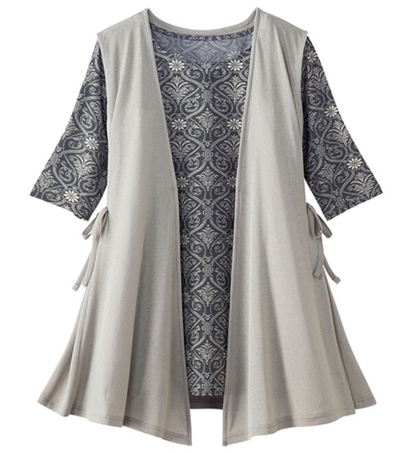 ルフラン（ルフラン）の「【２色組】サラリとお出かけ！ジレアンサンブル（ジレ）」｜詳細画像