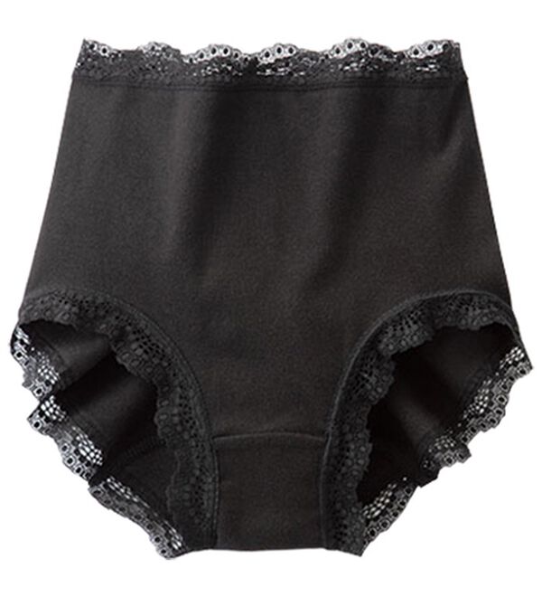 LAVIENNE（ラヴィエンヌ）の「素肌がよろこぶ綿１００％ジャストフィットショーツ（ショーツ）」｜ブラック