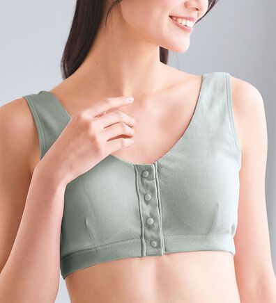 「【３色組】肌にやさしい綿１００％前開きブラ（ノンワイヤーブラ）」