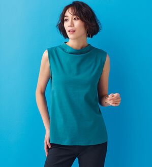BELLUNA（ベルーナ）の「艶やか綿１００％タンクトップ（タンクトップ・キャミソール）」｜アクア
