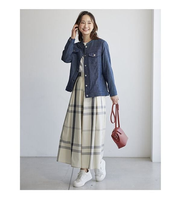 BELLUNA（ベルーナ）の「チェック柄スカーチョ（ワイドパンツ・ガウチョ）」｜詳細画像