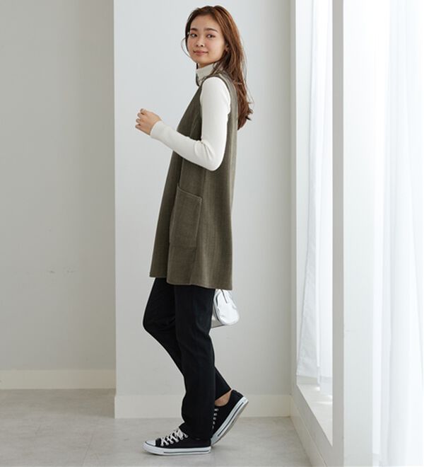 BELLUNA（ベルーナ）の「モールジャカード素材ジャンパースカート（ジャンパースカート）」｜詳細画像