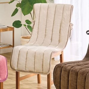 「ＮＥＷボリュームあったかチェアカバー２枚組（チェアカバー・チェアパッド）」｜ベージュ
