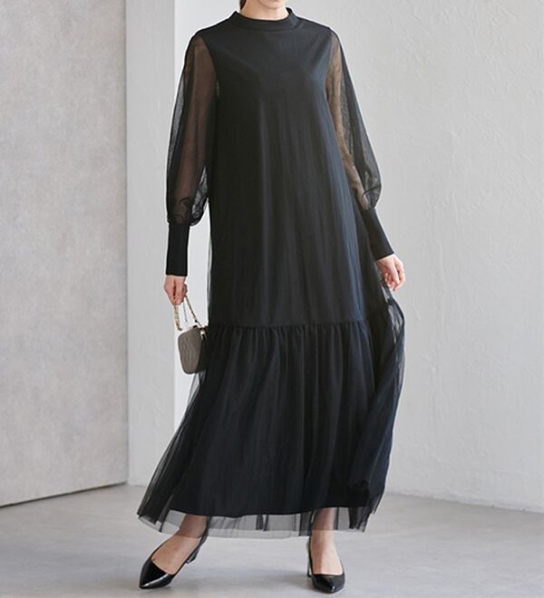 チュールティアードワンピース - ベルーナ【公式】