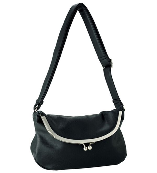 BELLUNA（ベルーナ）の「口折れがま口ショルダー（ショルダーバッグ）」｜黒