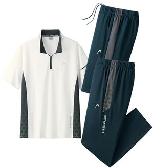 「【３点セット】＜ヘッド＞吸水速乾スポーツウェア３点セット（メンズスポーツウェア（トップス））」｜ホワイト