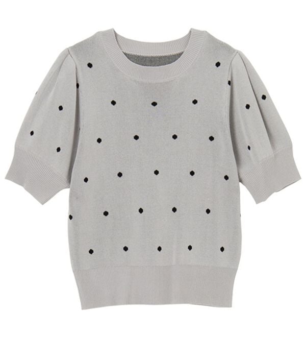GeeRA（ジーラ）の「ドット柄ジャガードトップス（ニット・セーター）」｜詳細画像