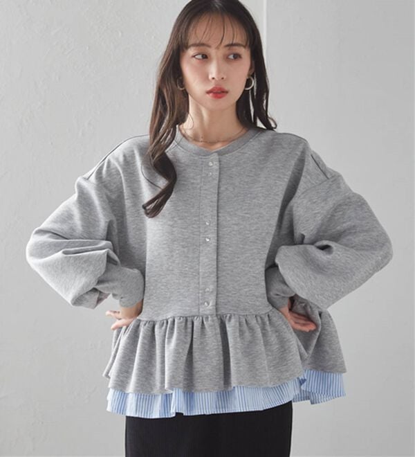 RANAN（ラナン）の「フリルぺプラムショートカーデ（パーカー）」｜詳細画像