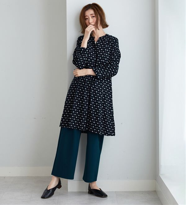 BELLUNA（ベルーナ）の「【接触冷感】レーヨン素材ウエストタック使いワンピース（その他ワンピース）」｜詳細画像