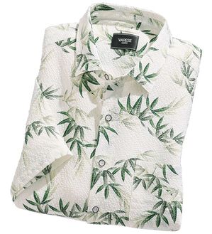 「さらっと爽快！快適和柄シャツ（メンズシャツ）」｜アイボリー