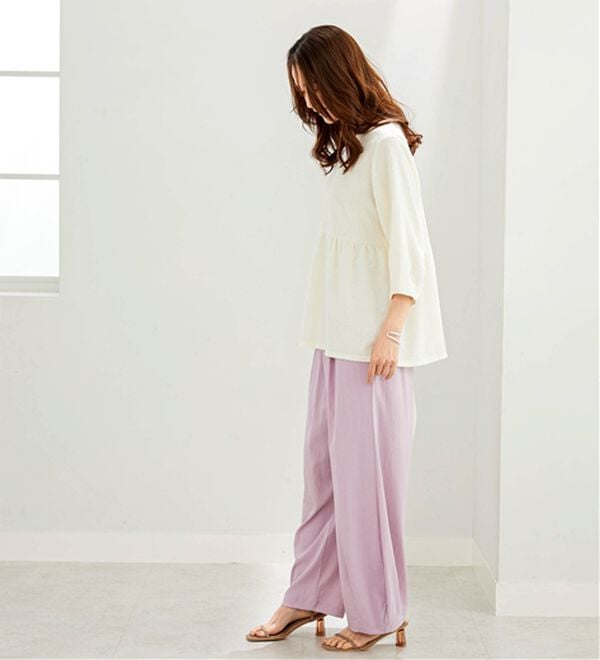 BELLUNA（ベルーナ）の「ジャカード素材ペプラムチュニック（チュニック）」｜詳細画像