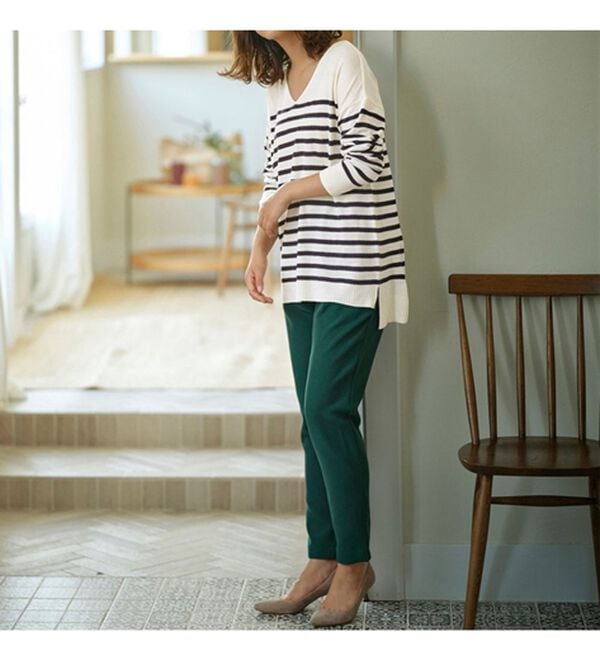 RANAN（ラナン）の「Ｖネックカシミヤタッチニット（ニット・セーター）」｜詳細画像