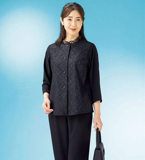 ルフラン（ルフラン）の「【３点セット】新・ゆとり設計３点セットスーツ（ブラックフォーマル（喪服・礼服））」｜詳細画像