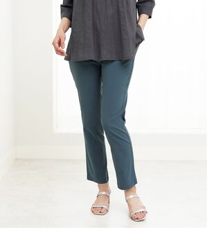 BELLUNA（ベルーナ）の「美脚ストレッチ麻入りアンクルパンツ（クロップドパンツ）」｜ブルーグリーン
