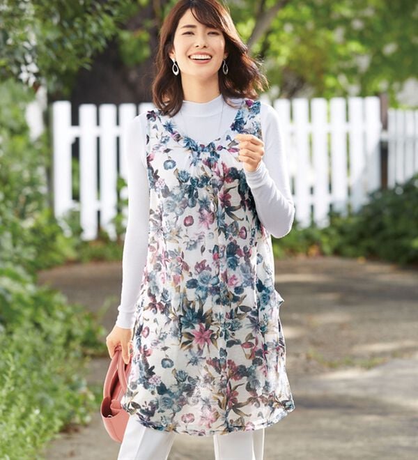 「上品ドレープチュニック（チュニック）」｜詳細画像