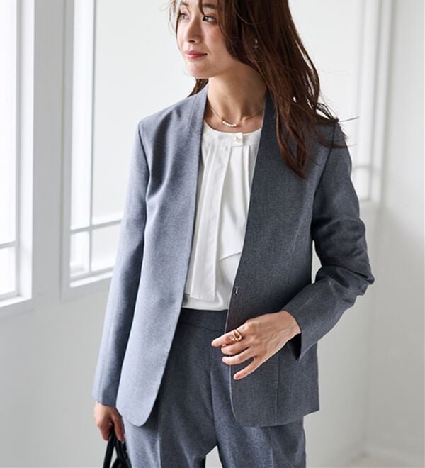 RANAN（ラナン）の「【選べる衿】2点セットベーシックスーツ（パンツスーツ）」｜詳細画像