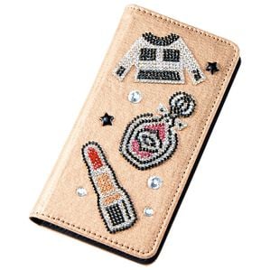 BELLUNA（ベルーナ）の「キラキラモチーフブック型スマホケース（その他ファッション小物）」｜ゴールド