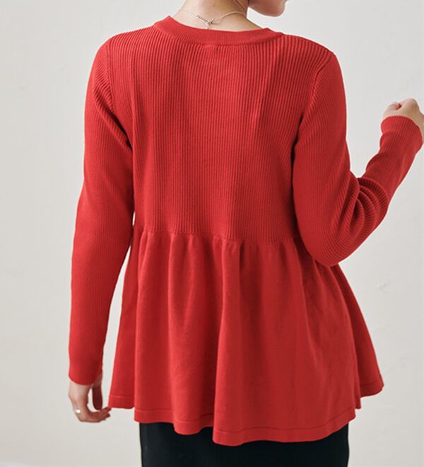 RANAN（ラナン）の「リブ切替ペプラムニット（ニット・セーター）」｜詳細画像