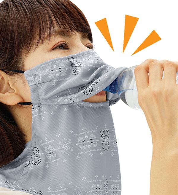 「水が飲めるＵＶフェイスクーラー（その他ファッション小物）」｜詳細画像